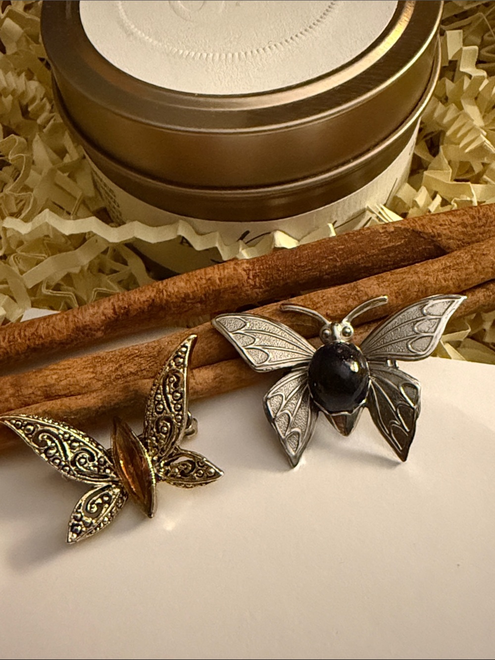 Silver and Gold Butterfly Accent Pins/Brooch